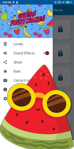 Guess the fruit name game  [МОД Menu] Screenshot 5