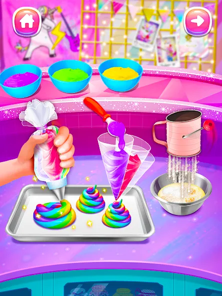 Girl Games: Unicorn Cooking  [МОД Много денег] Screenshot 2