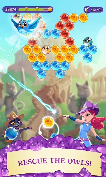 Bubble Witch 3 Saga (Бабл Витч 3 Сага)  [МОД Меню] Screenshot 1