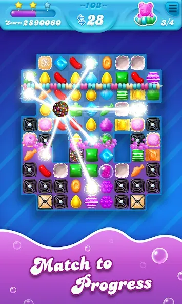 Candy Crush Soda Saga (Кенди Краш Сода Сага)  [МОД Unlimited Money] Screenshot 2