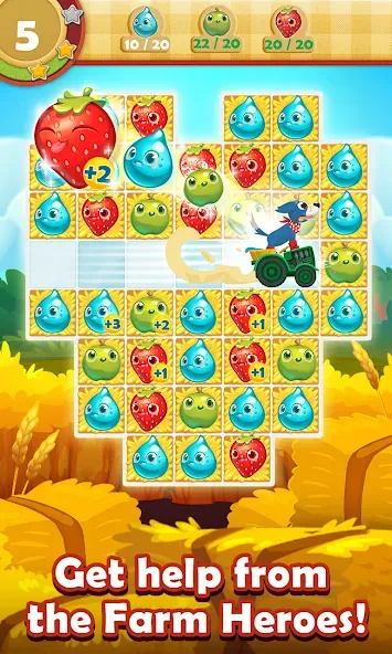 Farm Heroes Saga (Фарм Хероус Сага)  [МОД Много денег] Screenshot 3