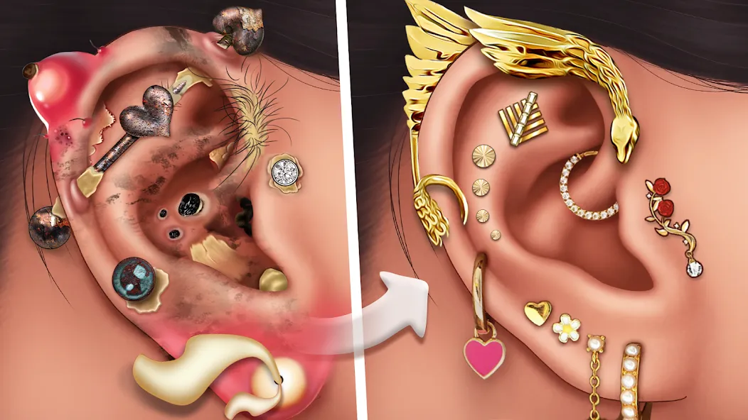 Ear Salon ASMR Ear Wax& Tattoo (АСМР)  [МОД Бесконечные деньги] Screenshot 1