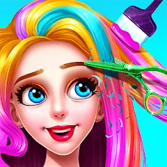 Скачать взломанную Girls Hair Salon  [МОД Mega Pack] - стабильная версия apk на Андроид