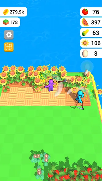 Farm Land - Farming life game (Фарм Лэнд)  [МОД Много монет] Screenshot 3