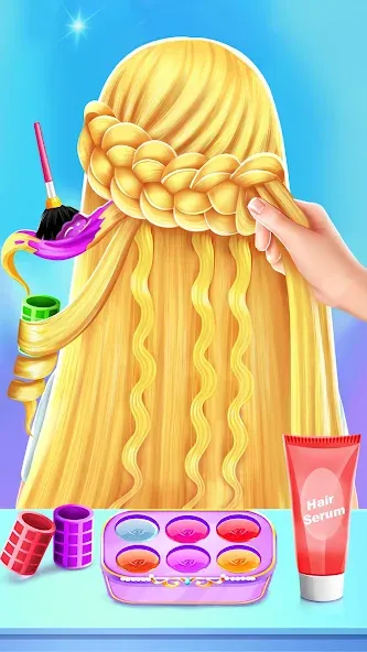 Braided Hair Salon Girls Games  [МОД Unlocked] Screenshot 2