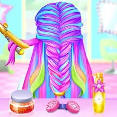 Взломанная Braided Hair Salon Girls Games  [МОД Unlocked] - полная версия apk на Андроид