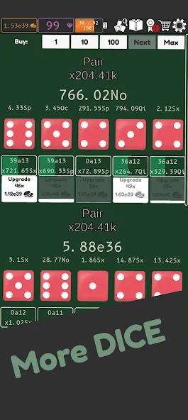 Idle Dice 2 (Айдл Дайс 2)  [МОД Бесконечные монеты] Screenshot 1