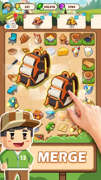 Campsite Craze: Puzzle Merge (Кемпинговая Лихорадка)  [МОД Menu] Screenshot 2