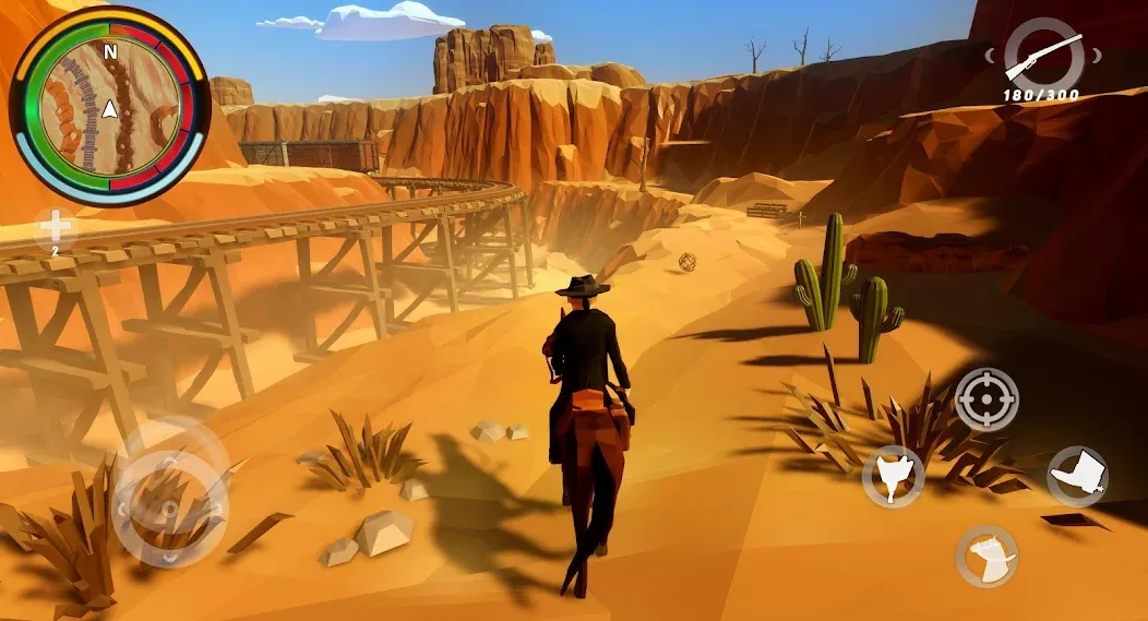 West Cowboy Western Polygon  [МОД Бесконечные монеты] Screenshot 1