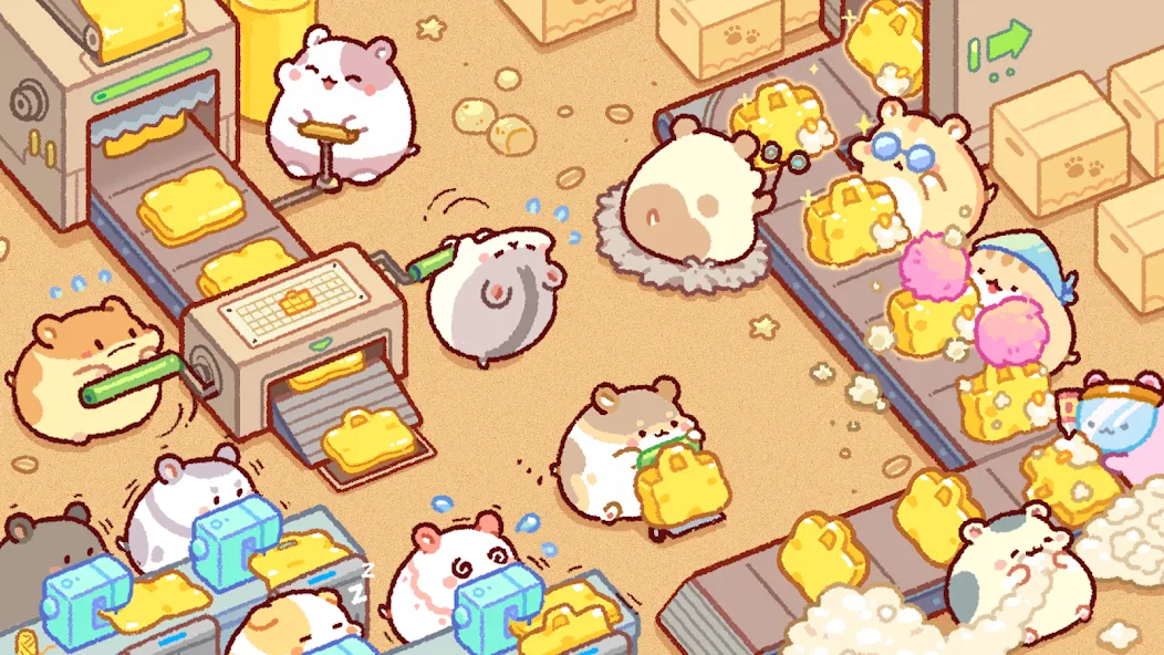 Hamster Bag Factory : Tycoon (Хэмстер сумка фабрика)  [МОД Много денег] Screenshot 1