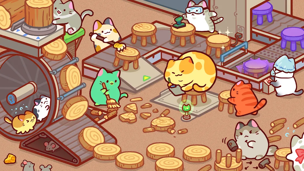 Kitty Cat Tycoon (Китти Кэт Тайкун)  [МОД Много денег] Screenshot 1