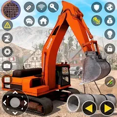 Взломанная Construction Excavator Game 3D  [МОД Menu] - стабильная версия apk на Андроид