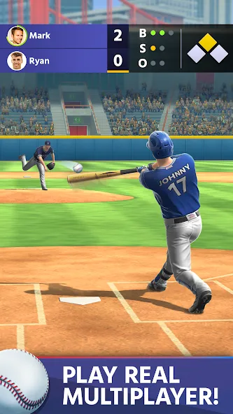 Baseball: Home Run Sports Game (Бейсбол)  [МОД Бесконечные деньги] Screenshot 1