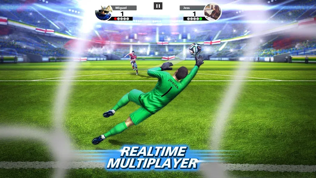 Football Strike: Online Soccer (Футбольный забастовка)  [МОД Бесконечные монеты] Screenshot 2