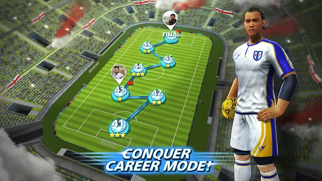 Football Strike: Online Soccer (Футбольный забастовка)  [МОД Бесконечные монеты] Screenshot 5