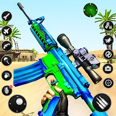 Скачать взлом Fps Shooting Strike: Gun Games  [МОД Unlimited Money] - последняя версия apk на Андроид