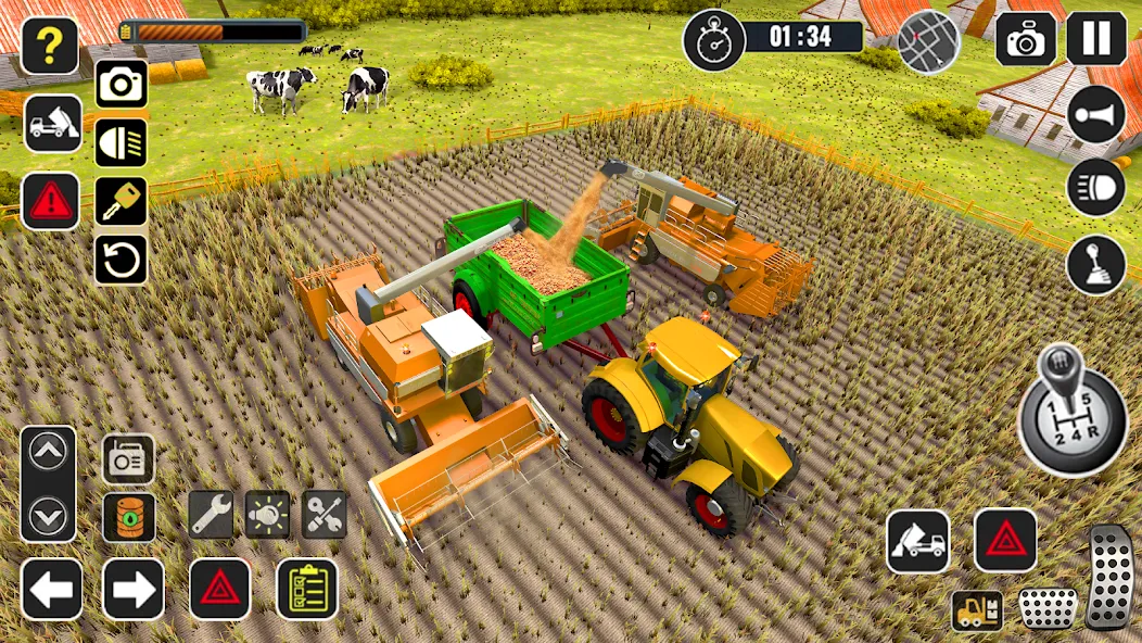 Tractor Farming Game Harvester  [МОД Mega Pack] Screenshot 3