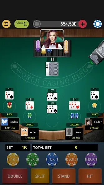 World Blackjack King  [МОД Бесконечные деньги] Screenshot 3