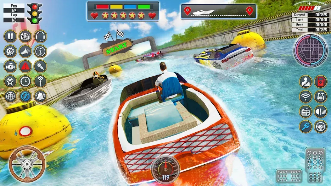 Speed Boat Racing: Boat games  [МОД Меню] Screenshot 1