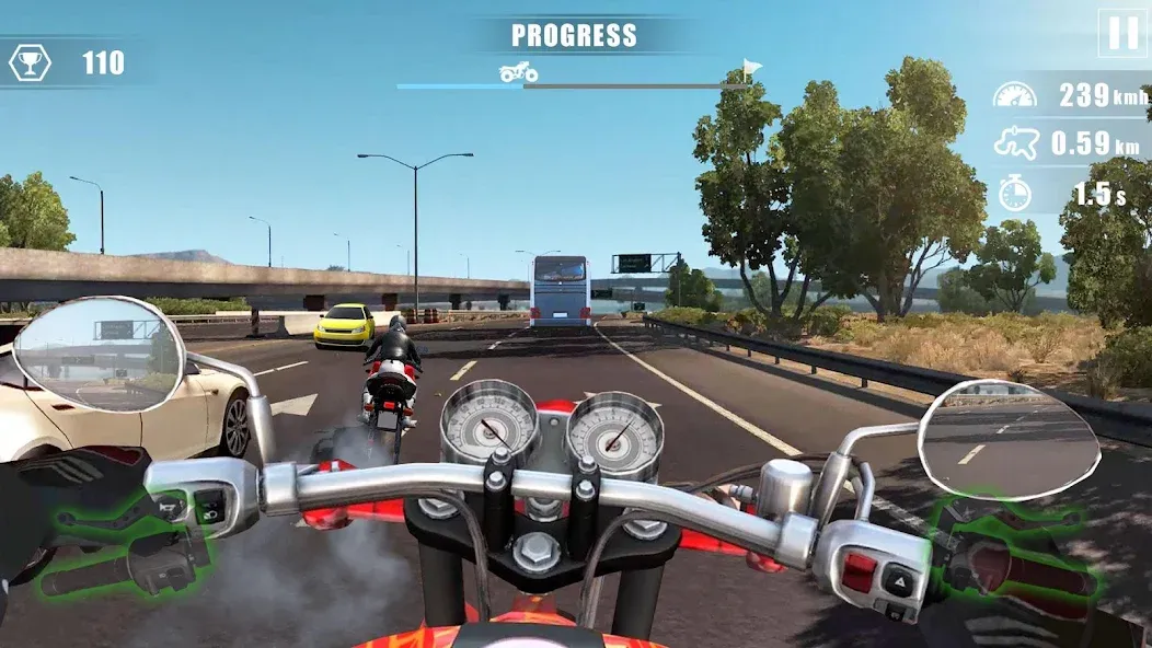 Moto Bike Race : Driving Car (Мото Байк Рейс)  [МОД Бесконечные монеты] Screenshot 3