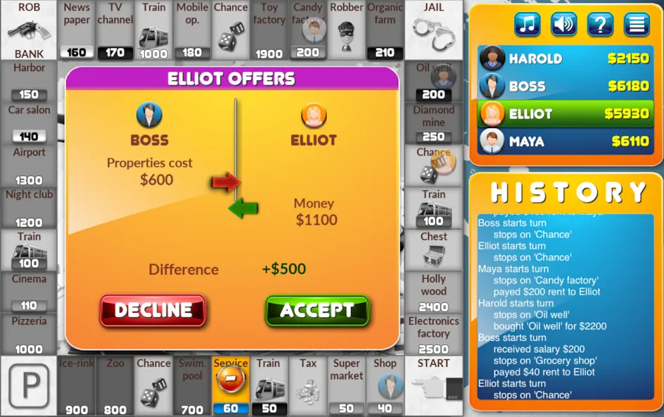 CrazyPoly - Business Dice Game (КрейзиПоли)  [МОД Все открыто] Screenshot 5