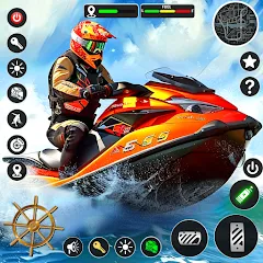 Взломанная Jetski Boat Racing: Boat Games (Джетски Гонки на лодках)  [МОД Mega Pack] - последняя версия apk на Андроид