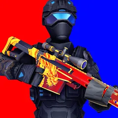 Скачать взломанную POLYWAR: 3D FPS online shooter (ПОЛИВАР)  [МОД Все открыто] - последняя версия apk на Андроид