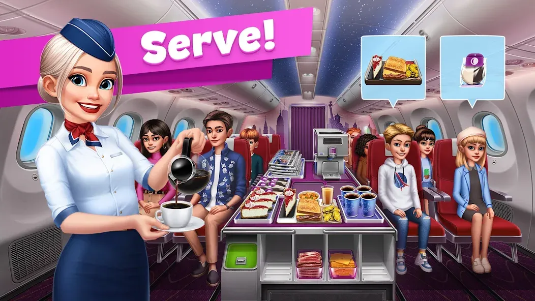 Airplane Chefs - Cooking Game (Эйрплейн Чефз)  [МОД Бесконечные деньги] Screenshot 3