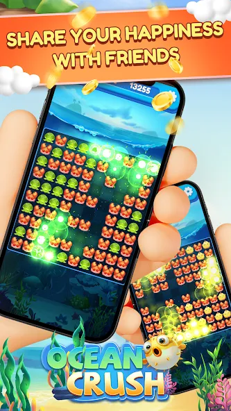 Ocean Crush-Matching Games (Оушен Краш)  [МОД Mega Pack] Screenshot 4