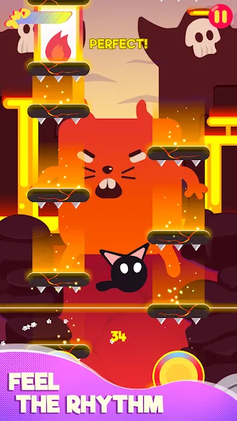 Cringe the Cat - Music Game  [МОД Бесконечные деньги] Screenshot 2