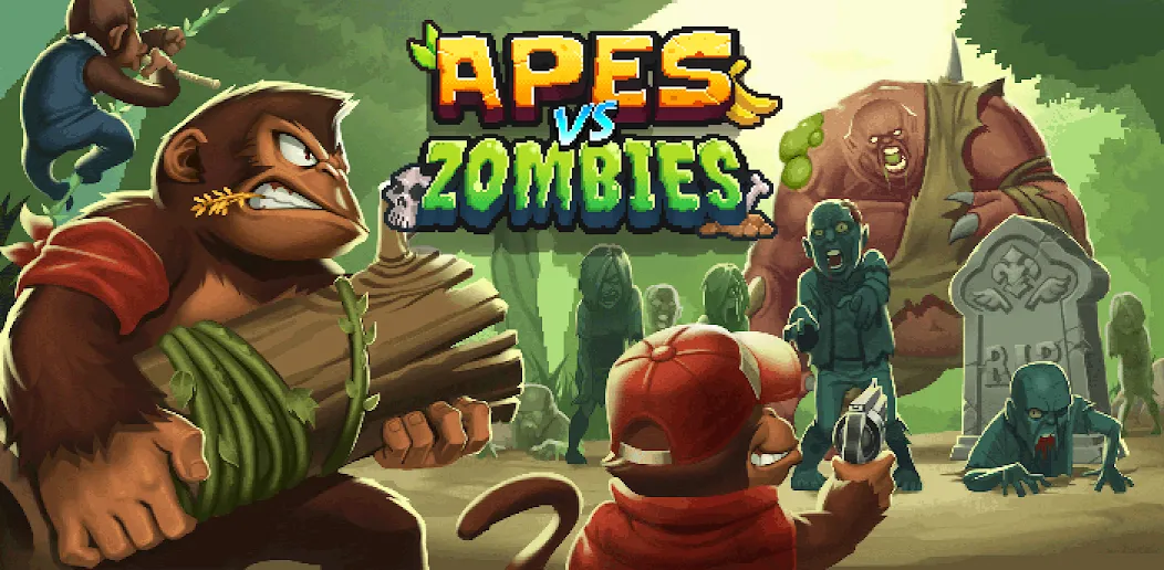 Apes vs. Zombies  [МОД Много денег] Screenshot 1