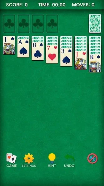 Klondike Solitaire (Клондайк солитер)  [МОД Unlimited Money] Screenshot 1