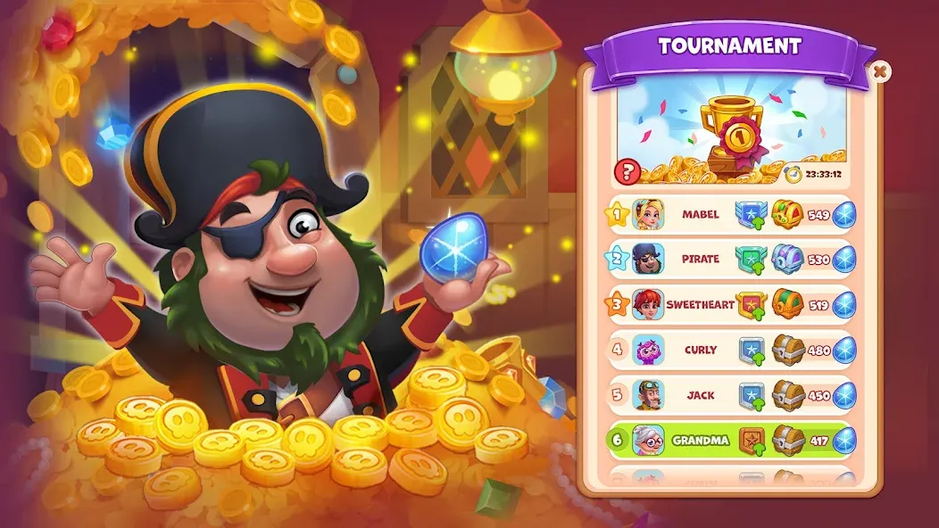 Pirate Treasures: Jewel & Gems  [МОД Menu] Screenshot 2