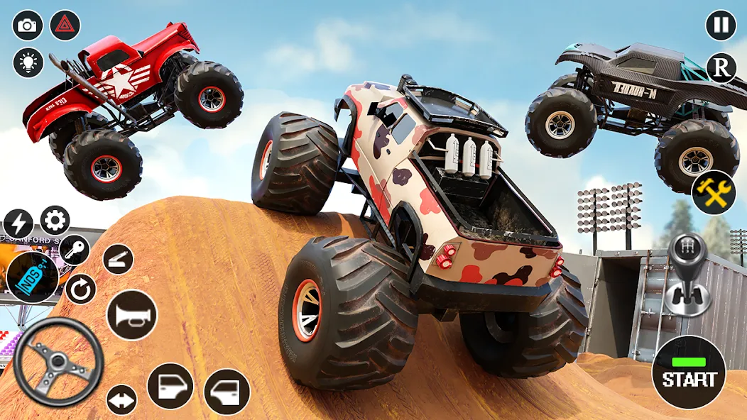 Fearless US Monster Truck Game (Фирлесс ЮЭС Монстер Трак Гейм)  [МОД Mega Pack] Screenshot 3