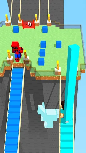 Craft Bridge Race (Крафт Бридж Рейс)  [МОД Бесконечные монеты] Screenshot 1