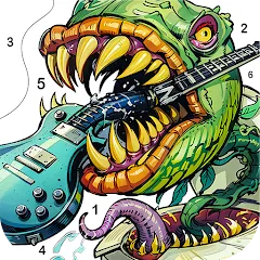 Скачать взломанную Dark Fantasy Coloring Games  [МОД Mega Pack] - последняя версия apk на Андроид