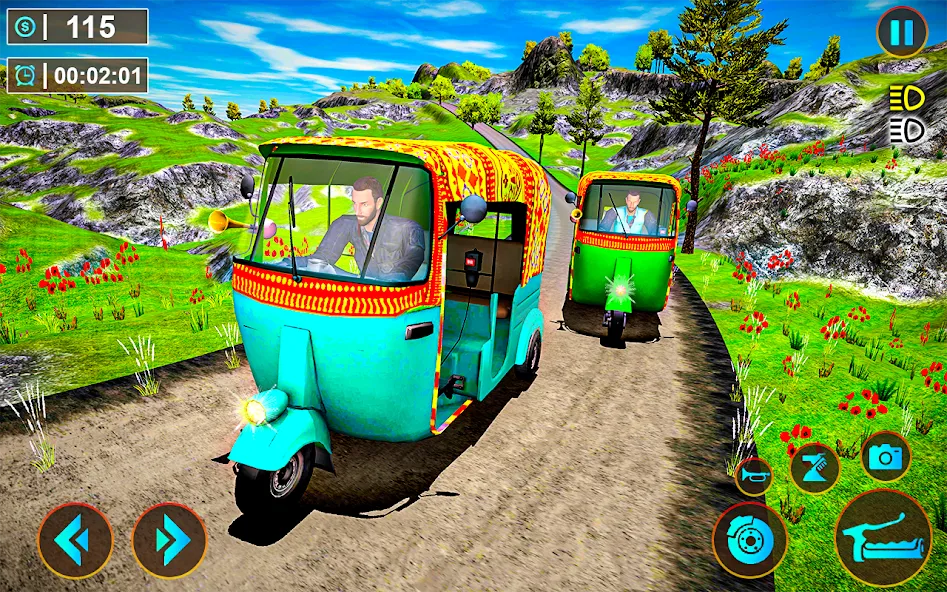 Tuk Tuk Offroad Auto Rickshaw (Тук Тук оффроуд автомобильный рикша)  [МОД Бесконечные монеты] Screenshot 1