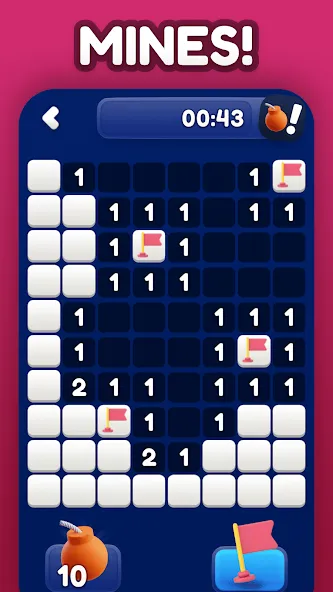 Minesweeper Bomb Mines Game (Майнсвипер разблокирует уровни Марка)  [МОД Меню] Screenshot 1