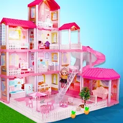 Взломанная Girl Doll House Design Games (Дизайнерские игры для девочек Домик для кукол)  [МОД Все открыто] - последняя версия apk на Андроид