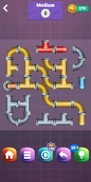 Pipe Puzzle Connect (Пайп Пазл Коннект)  [МОД Много монет] Screenshot 3