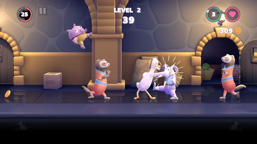 Punch Kick Duck (Панч Кик Дак)  [МОД Unlocked] Screenshot 2