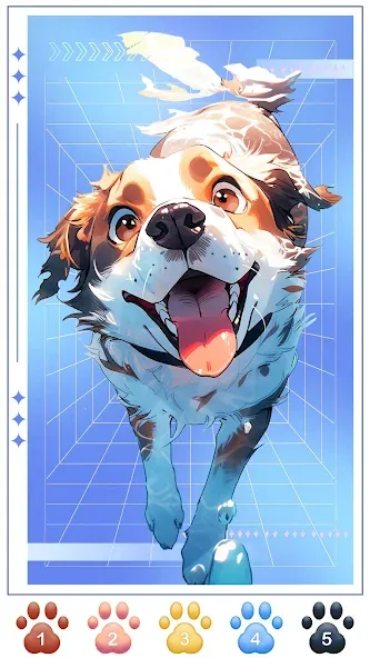 Dog Coloring, Color by number  [МОД Много монет] Screenshot 1