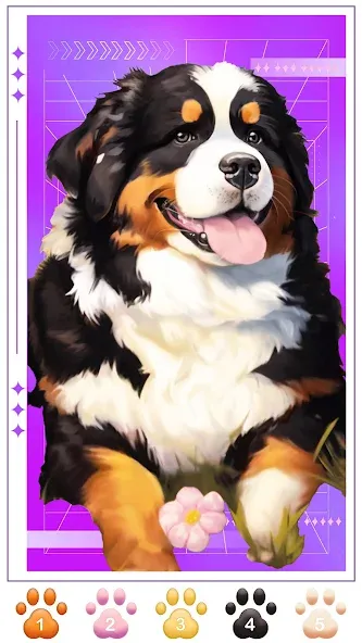 Dog Coloring, Color by number  [МОД Много монет] Screenshot 2