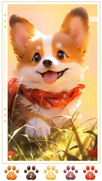 Dog Coloring, Color by number  [МОД Много монет] Screenshot 4