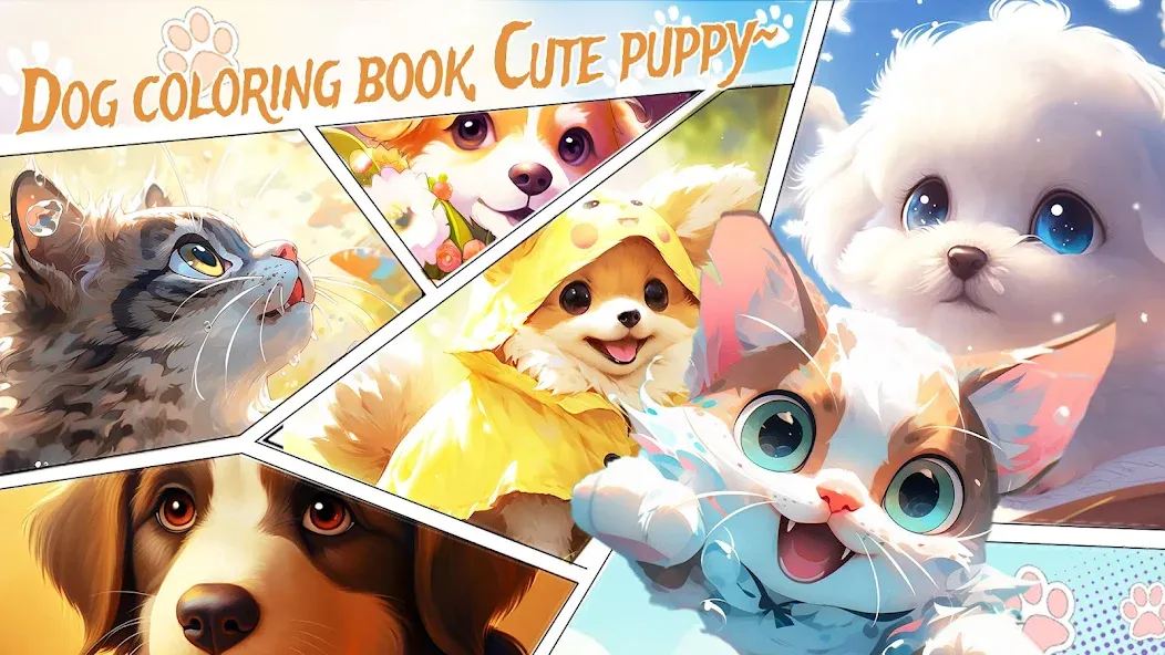 Dog Coloring, Color by number  [МОД Много монет] Screenshot 5