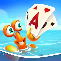 Взломанная Undersea Solitaire Tripeaks (Андерси Солитэр Трипикс)  [МОД Unlocked] - полная версия apk на Андроид