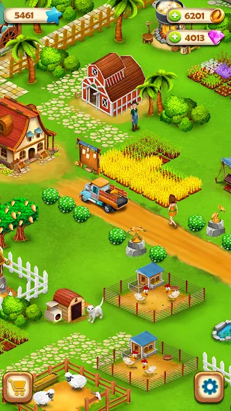 Country Valley Farming Game (Парадайз Хей Фарм Айленд)  [МОД Бесконечные монеты] Screenshot 3