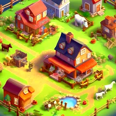 Скачать взломанную Country Valley Farming Game (Парадайз Хей Фарм Айленд)  [МОД Бесконечные монеты] - последняя версия apk на Андроид