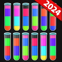 Скачать взлом Color Water Sort Puzzle Games (Цветные игры сортировки воды)  [МОД Unlimited Money] - полная версия apk на Андроид