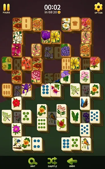 Mahjong Blossom Solitaire  [МОД Много денег] Screenshot 4